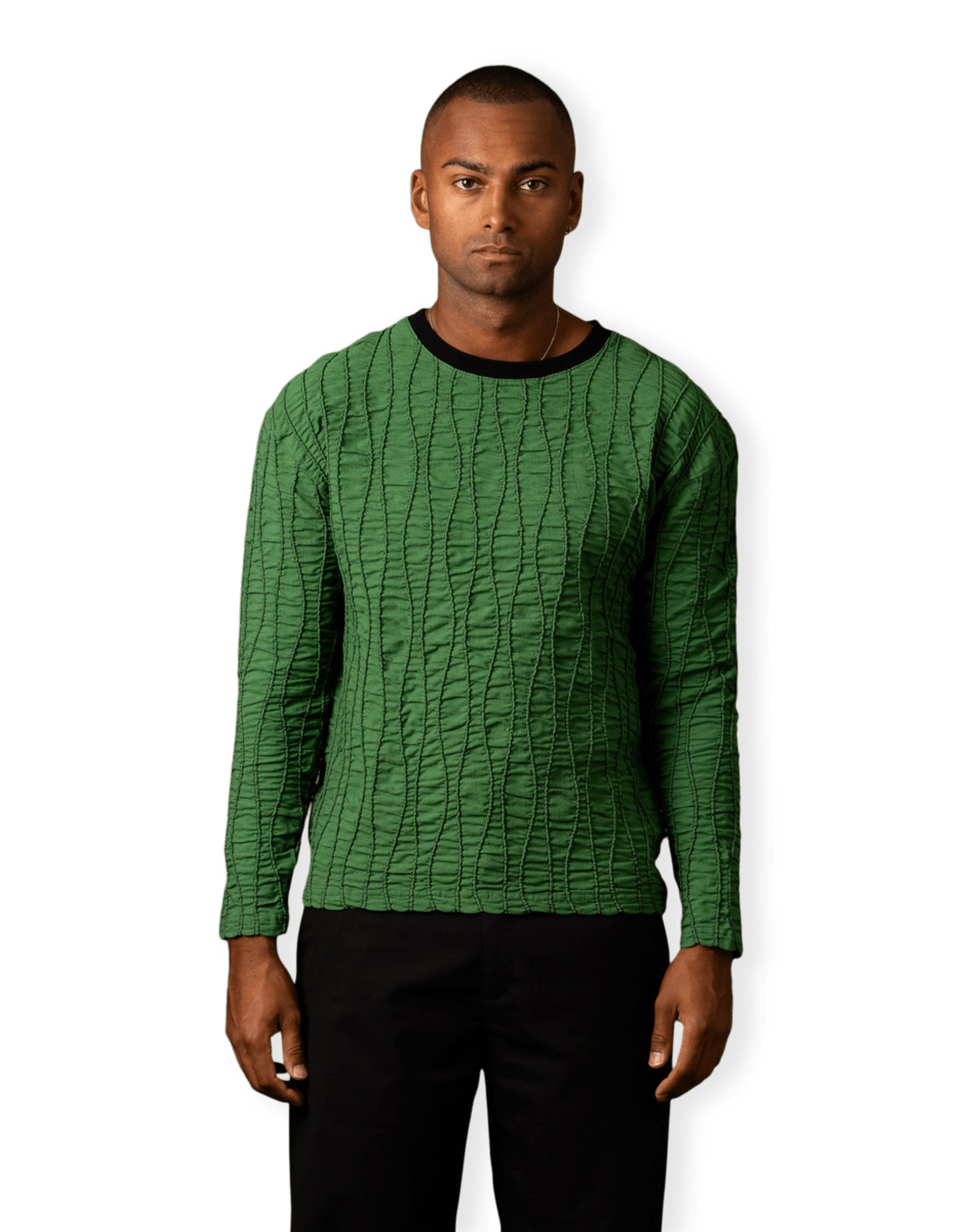 Raon Top Stitch Crewneck Sweater
