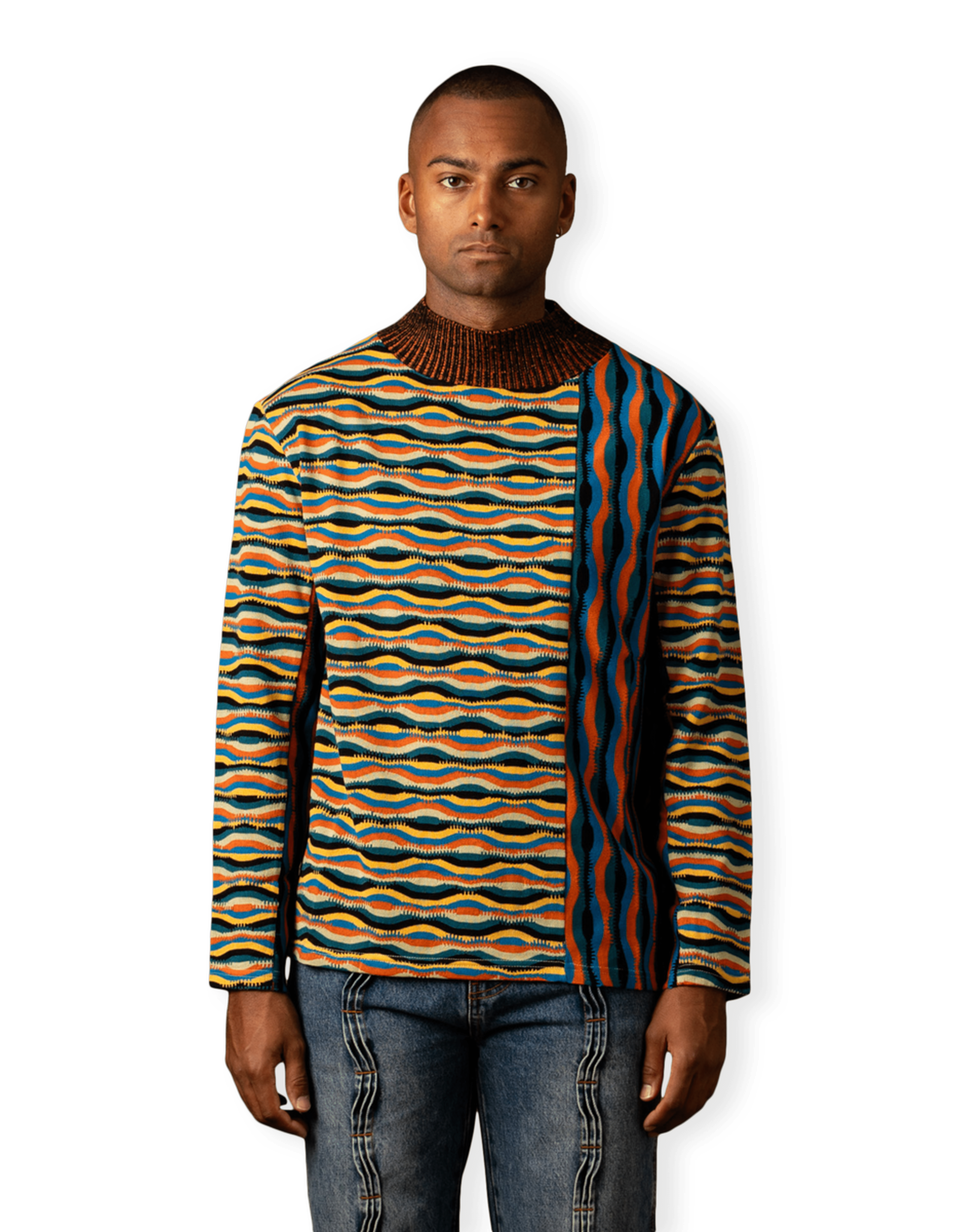 Knitted Mammoth Turtle Neck Sweater