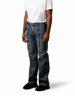 Woven Wave Wide Leg Jeans