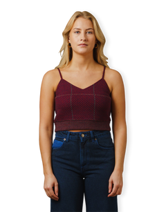 Retro Wool Jaquard Sleeveless Top