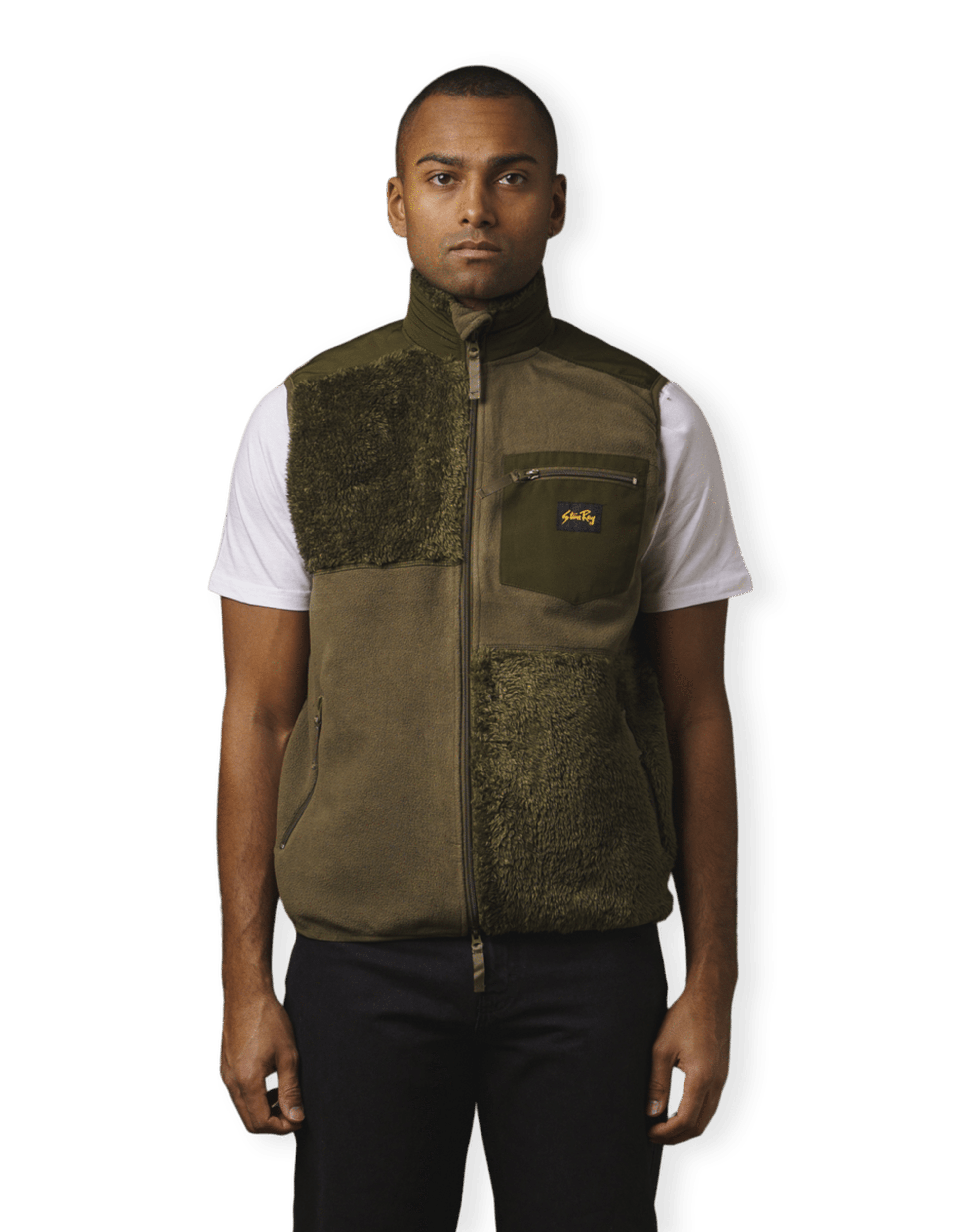 Patchwork Fleece Vest