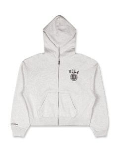 Sporty & Rich UCLA Crest Cropped Zip Hoodie | Rezet Store