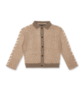 Unbleached Lace Up Cardigan