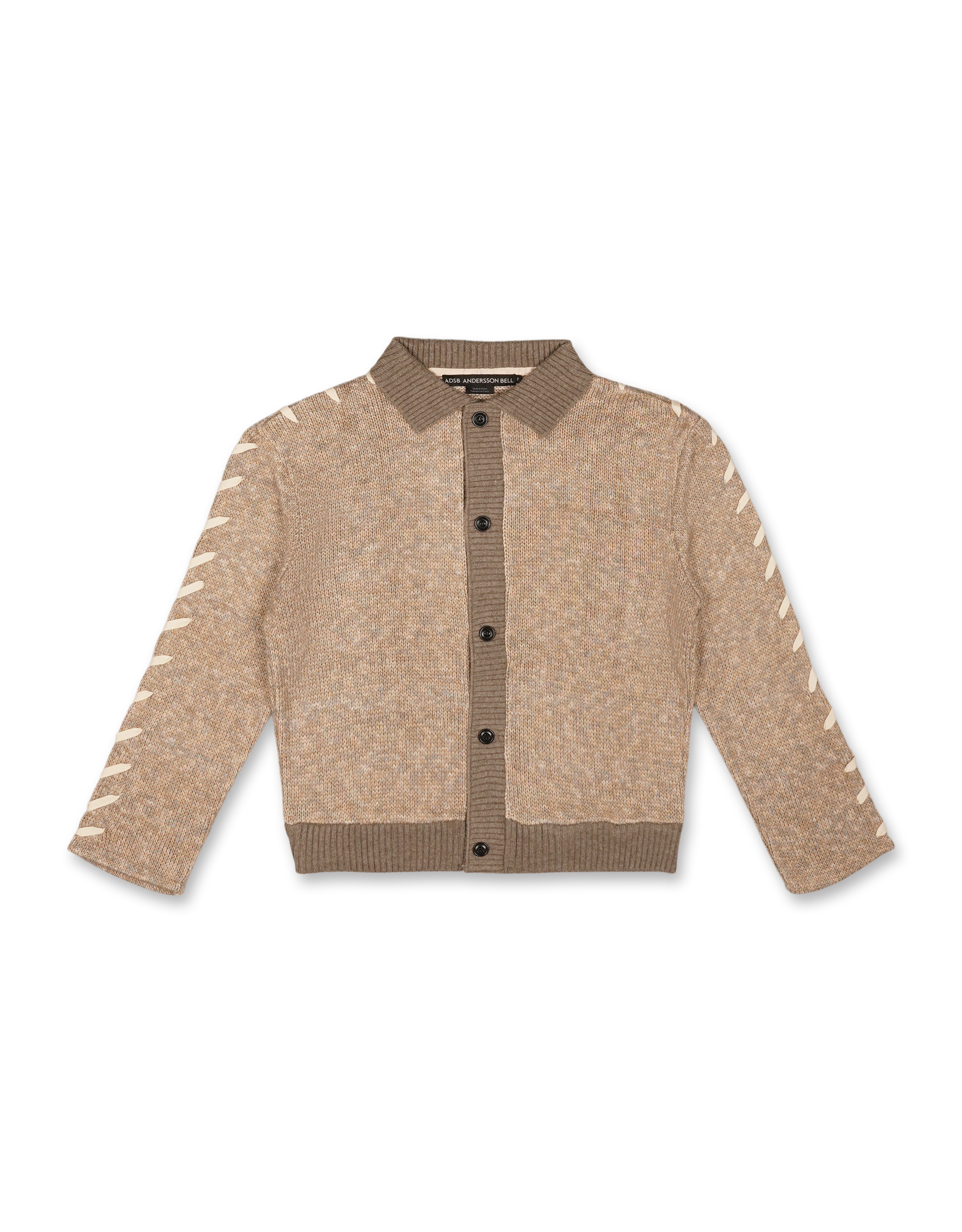 Unbleached Lace Up Cardigan