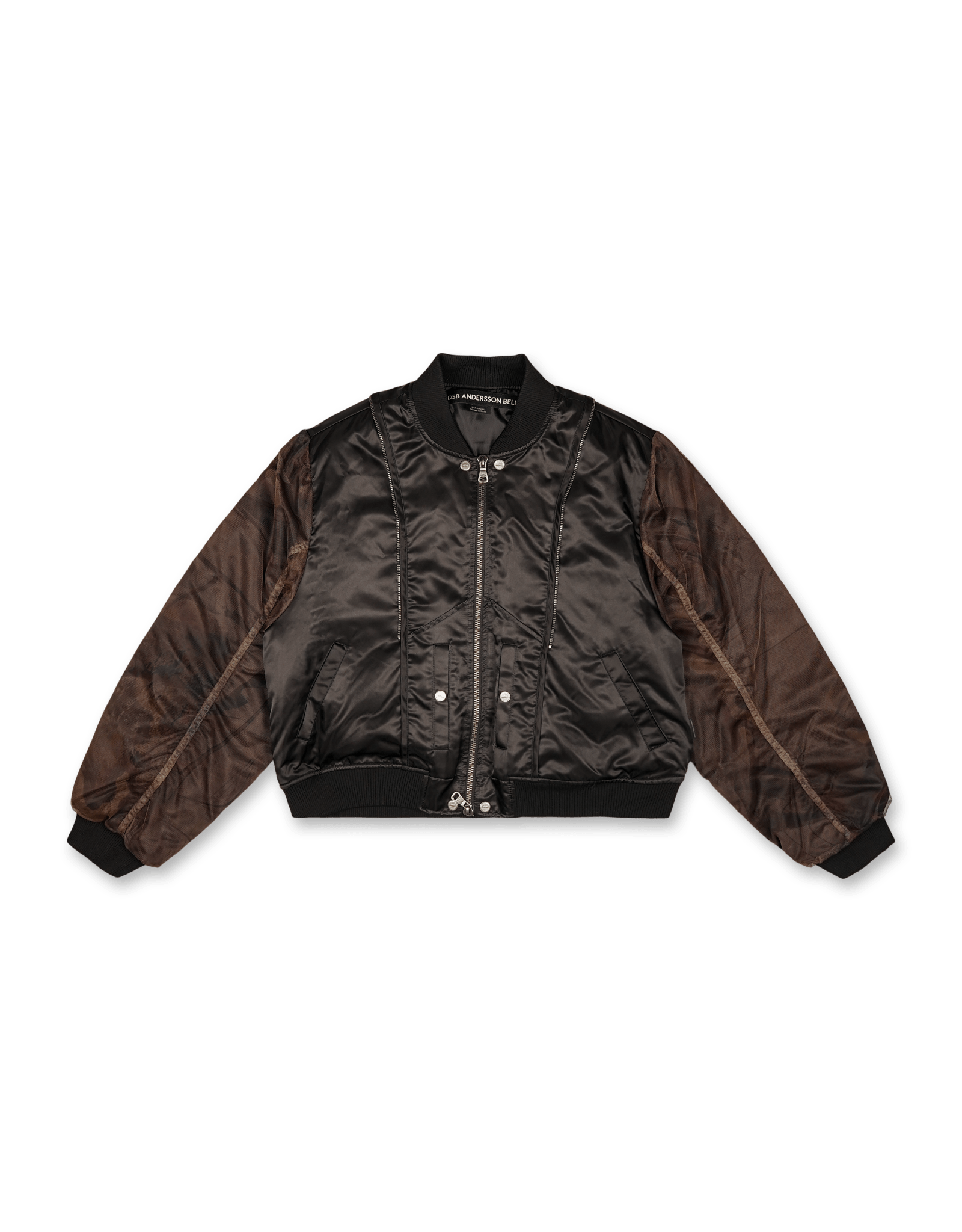 Mesh Sleeve Bomber Jacket