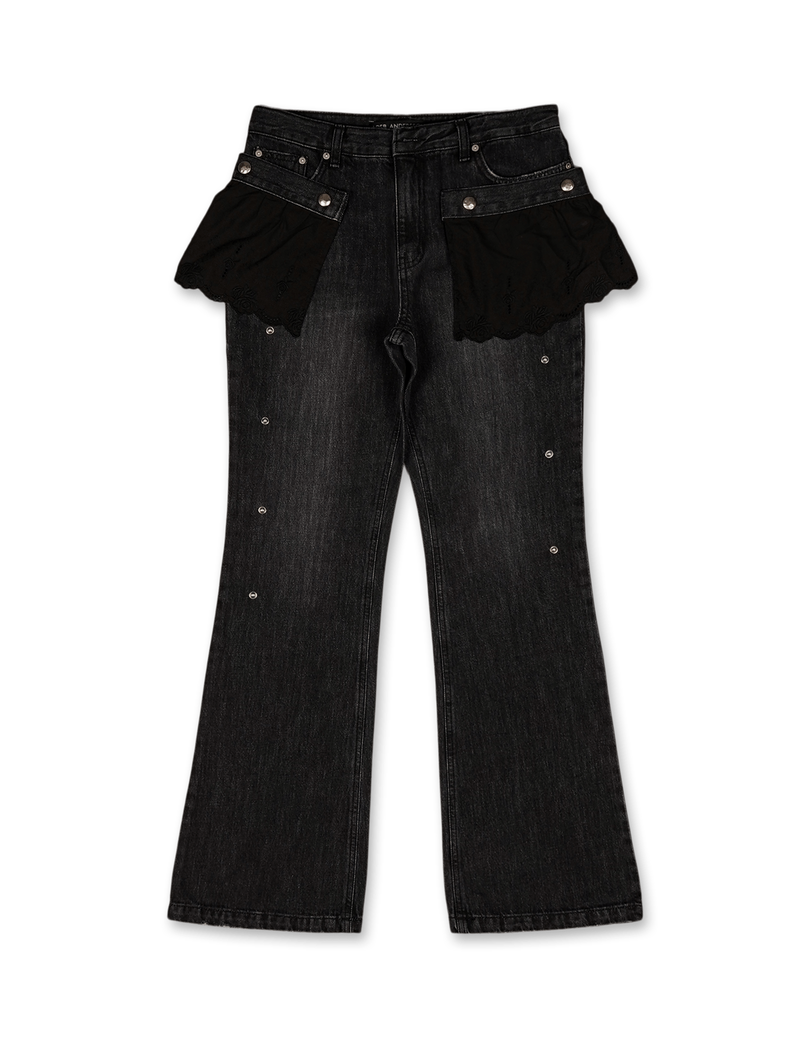 Andersson Bell Flower Lace Attached Bootcut Jeans - Rezetstore