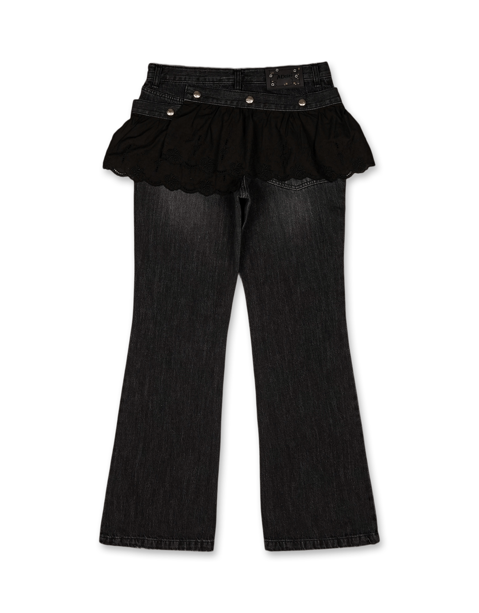 Andersson Bell Flower Lace Attached Bootcut Jeans - Rezetstore