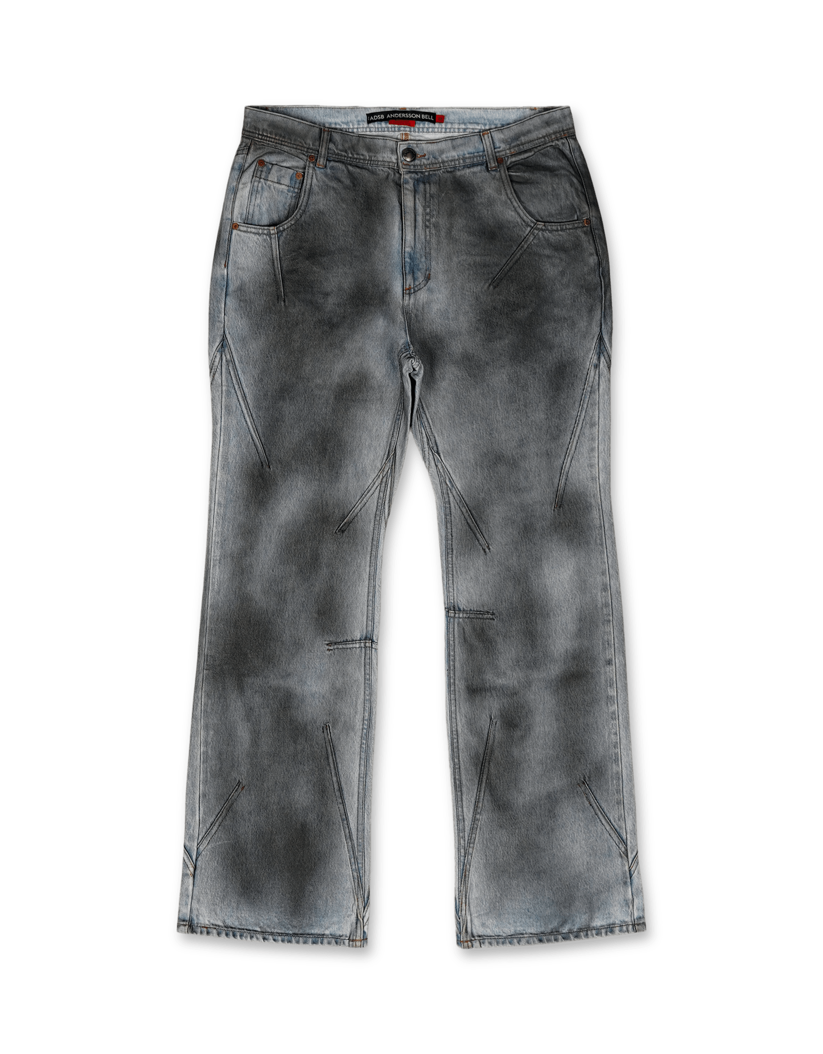 Dirty Spray Washed Wide Leg Jeans