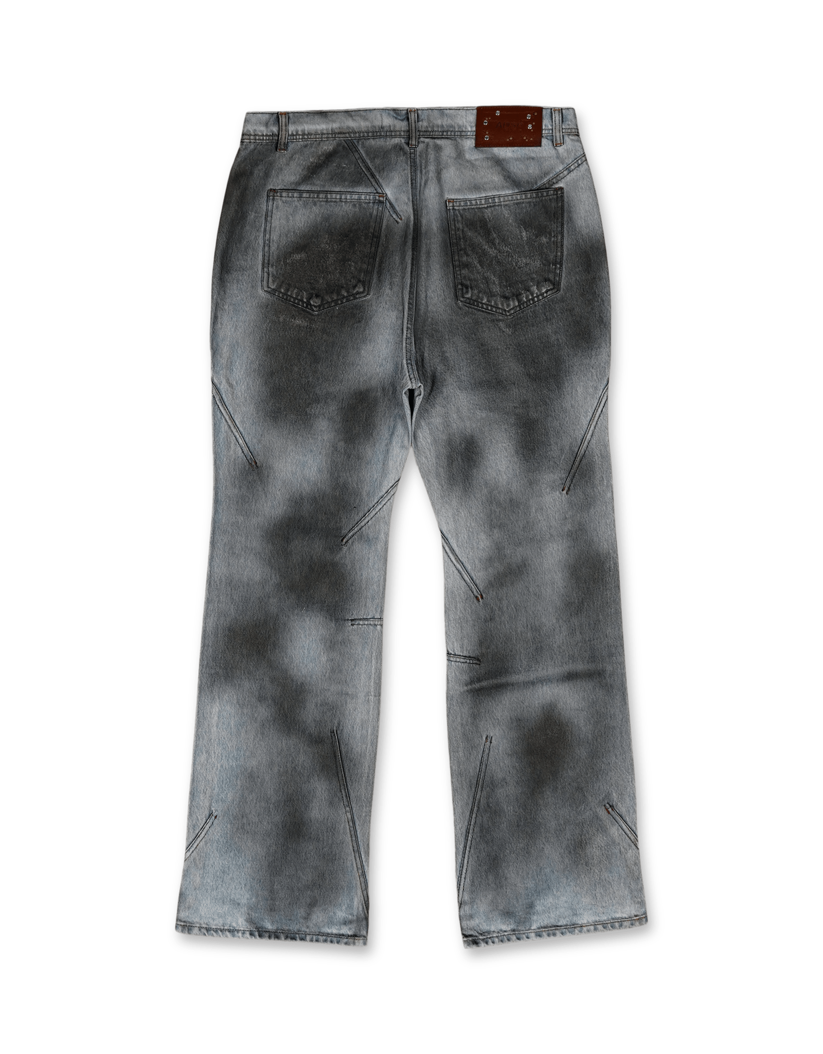 Dirty Spray Washed Wide Leg Jeans