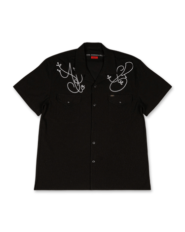 Andersson Bell Black Adsb Chain Embroidery Shirts | Rezet Store