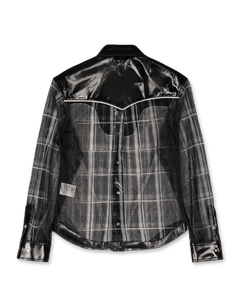 Andersson Bell Patent Leather Combo Sheer Western Shirts | Rezet Store