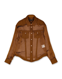 Andersson Bell Herringbone Cut - Out Silk Chiffon Shirts | Rezet Store