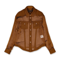 Andersson Bell Herringbone Cut - Out Silk Chiffon Shirts | Rezet Store