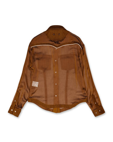 Andersson Bell Herringbone Cut - Out Silk Chiffon Shirts | Rezet Store