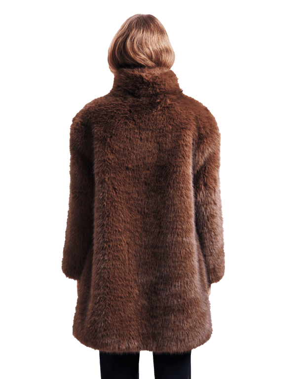 High Neck Fur Coat