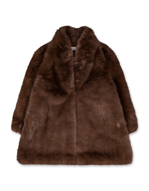 High Neck Fur Coat