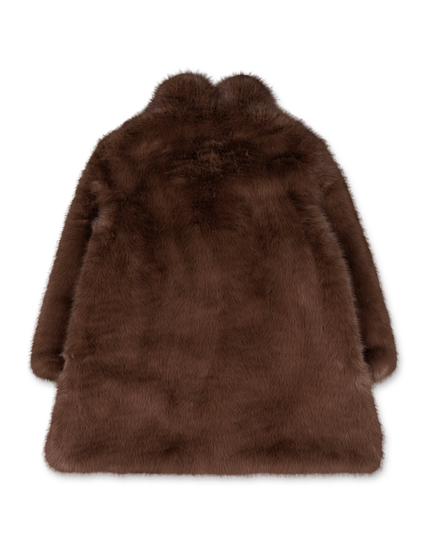High Neck Fur Coat