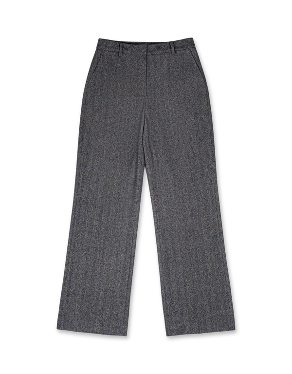 Herringbone Bootcut Pants