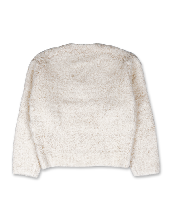 Wool Boucle V-Neck Knit