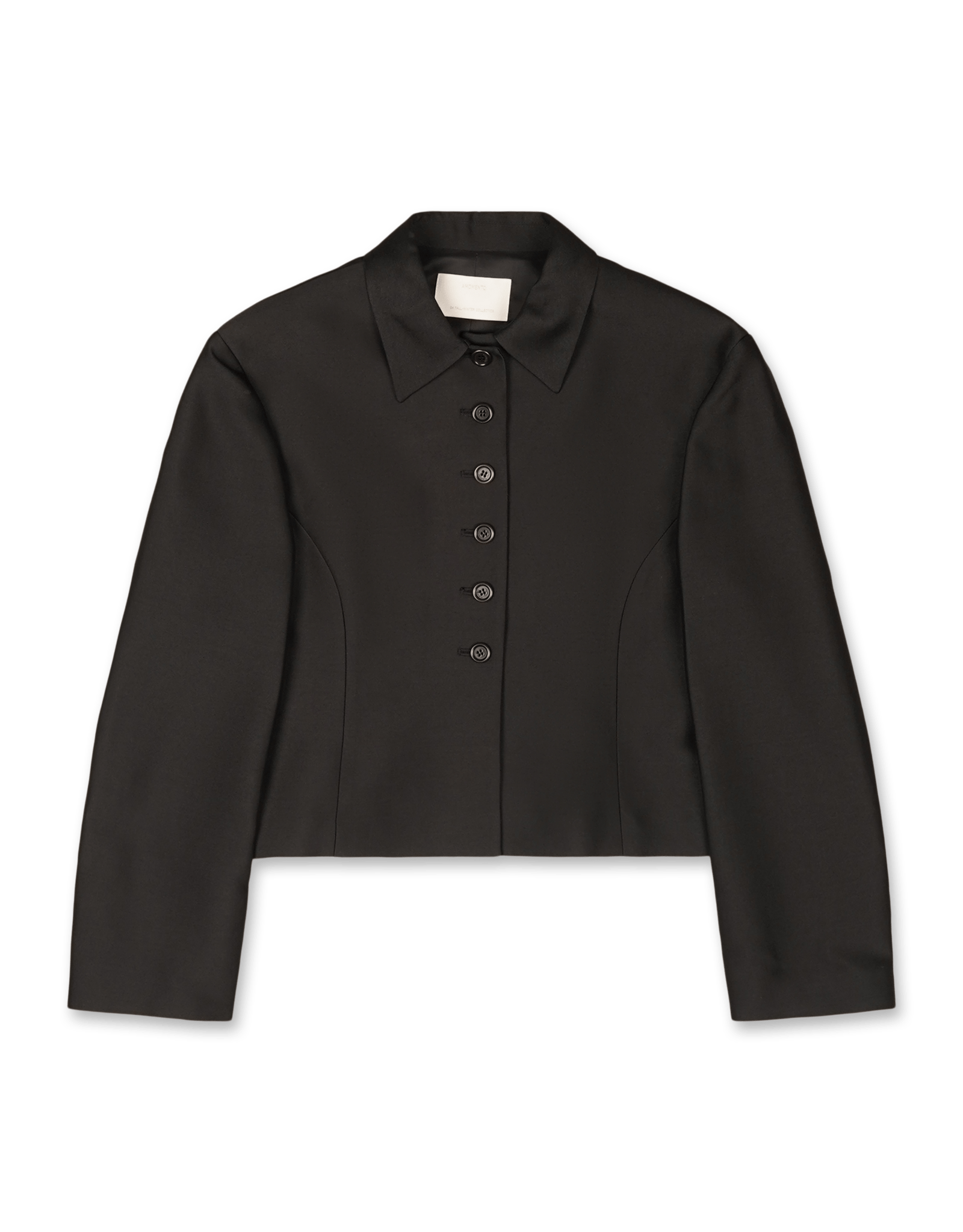 Wool Silk Button Up Jacket