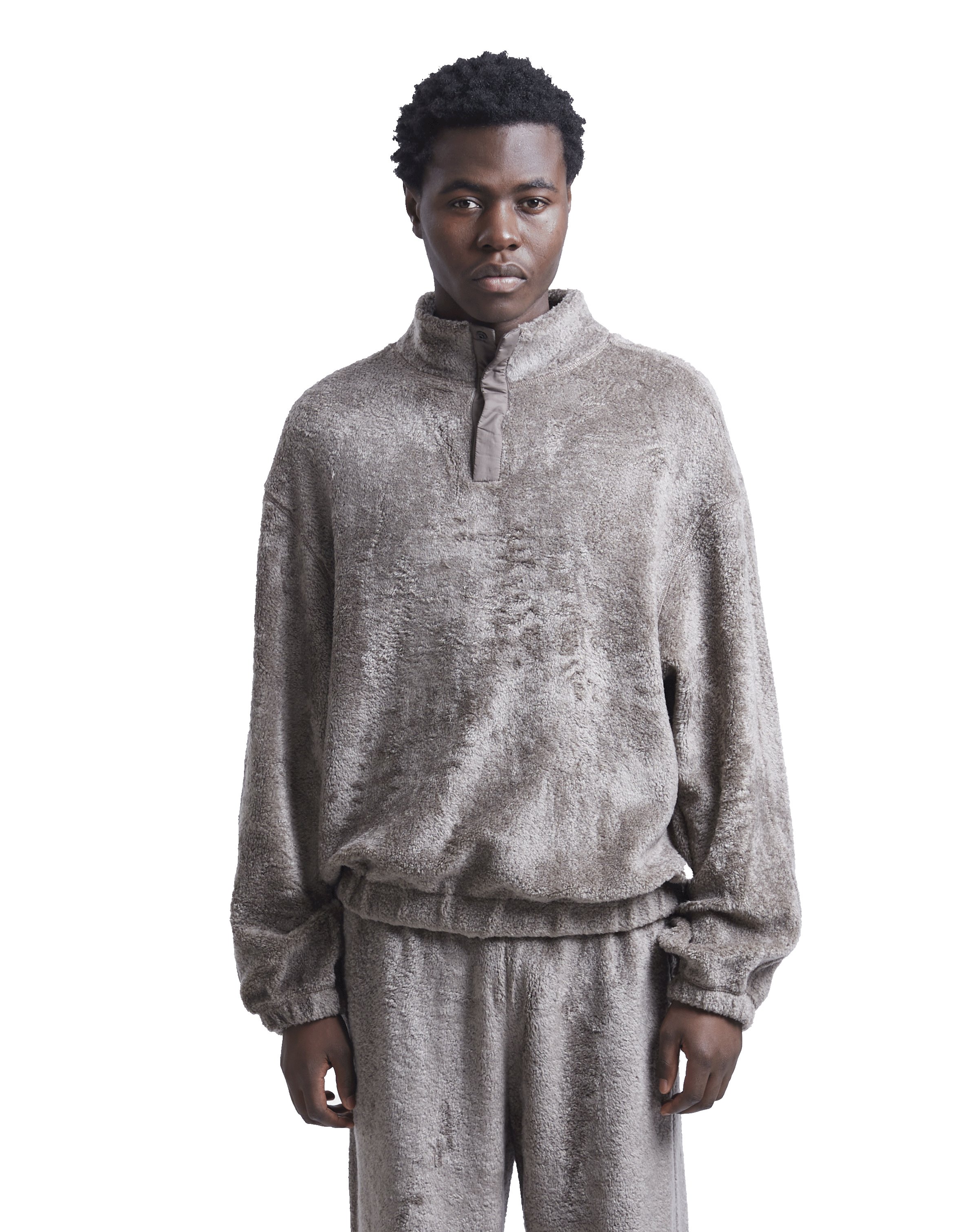 Fluffy Oversized Half Zip Pullover