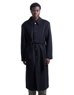 Mens Single Breasted Long Coat