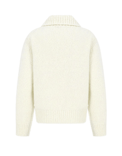 Hairy Slub Half Zip Up Knit
