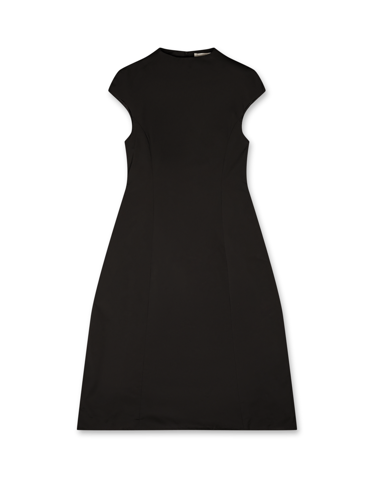 Amomento Taffeta Mock Neck Volume Dress Black Womens – Rezet Store