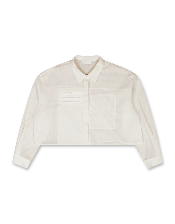 Amomento Drawer Pocket Crop Shirts | Rezet Store