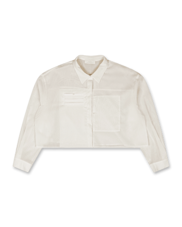 Amomento Drawer Pocket Crop Shirts | Rezet Store