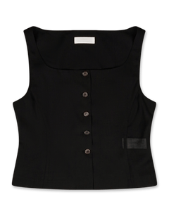 Amomento Sheer Scoop Neck Two Way Vest | Rezet Store