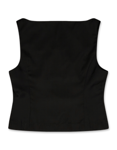 Amomento Sheer Scoop Neck Two Way Vest | Rezet Store