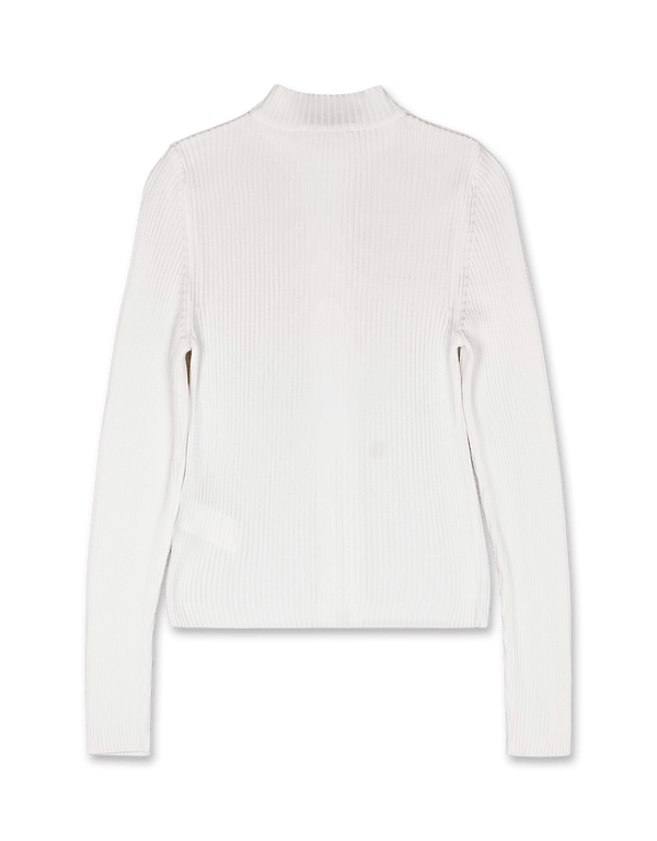Ribbed Mock Neck Cardigan