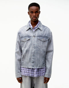 COOR Shadow Washed Cutoff Denim Trucker | Rezet Store