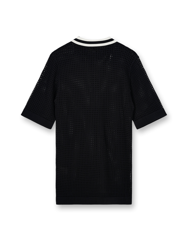 Eyelet Polo Sweater