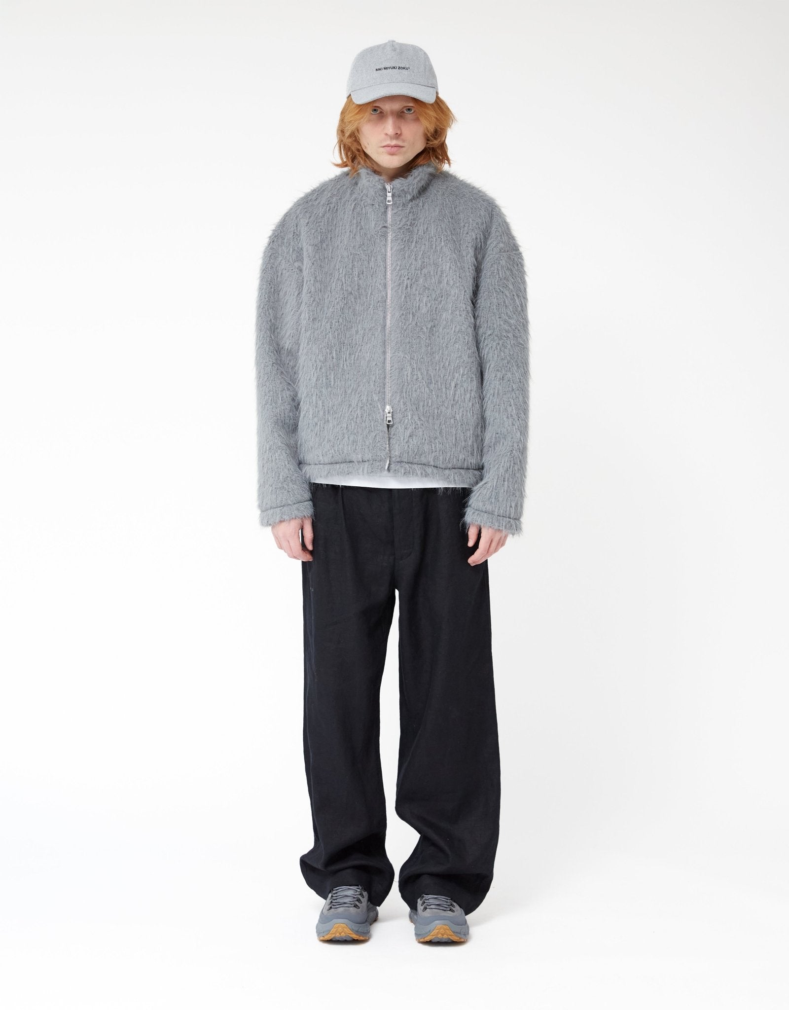 Faux Alpaca Track Jacket