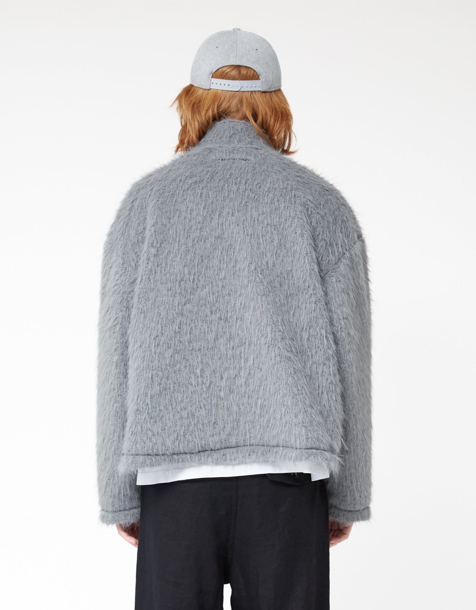 Faux Alpaca Track Jacket