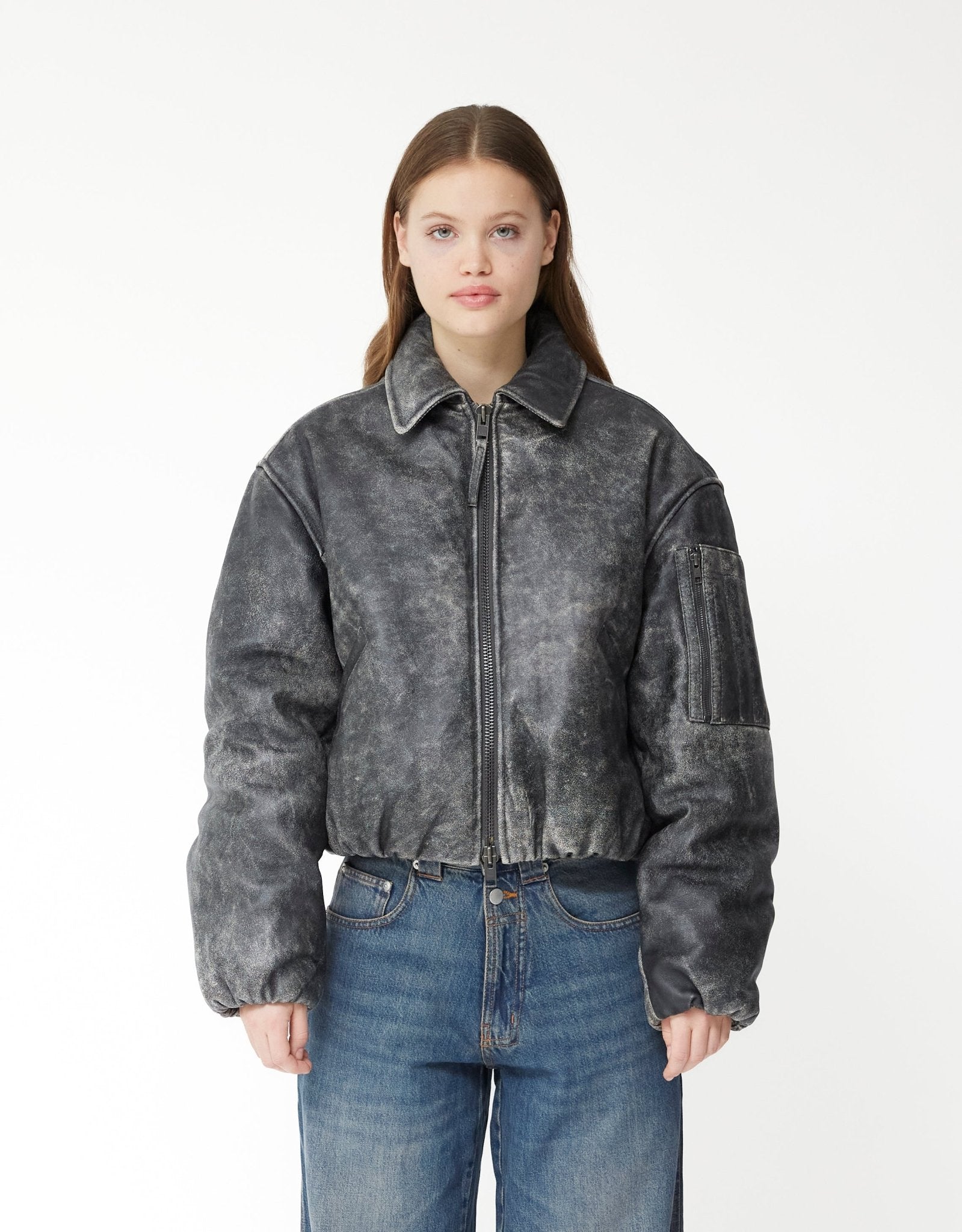 Bold Leather Bomber