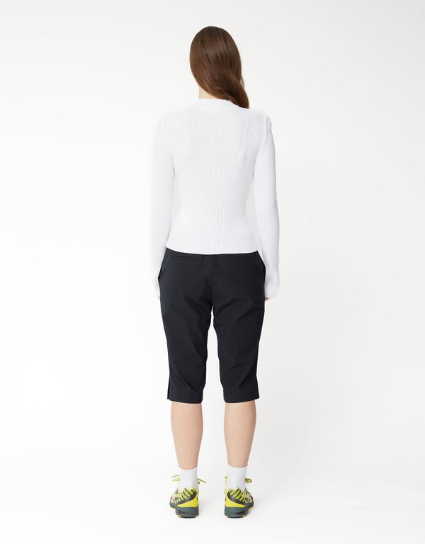Ribbed Mock Neck Cardigan