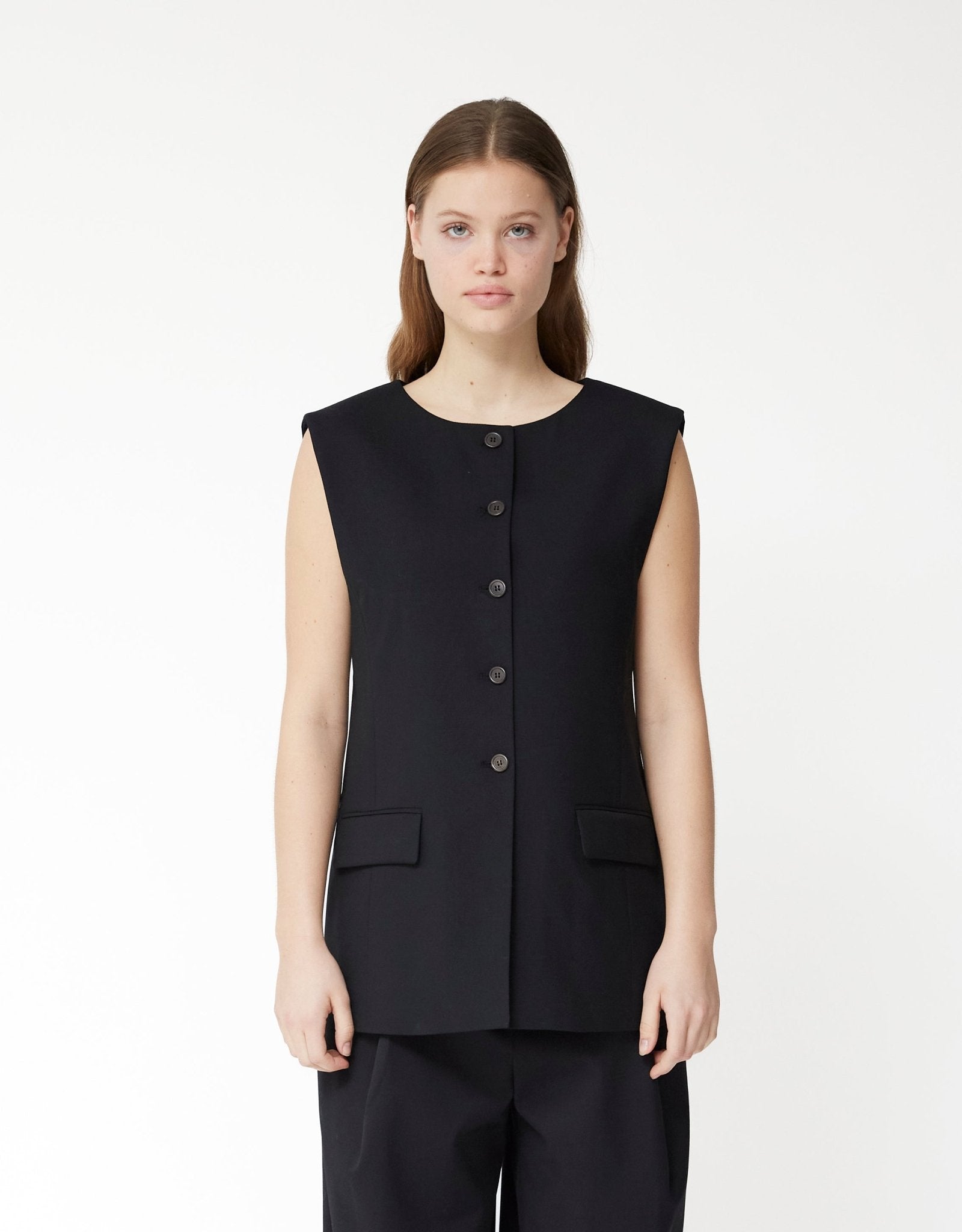 Oversized Button Up Vest