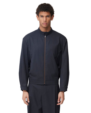 Amomento Wool Stripe Zip - Up Jumper - Rezetstore