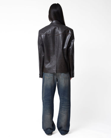 Andersson Bell Hybrid Faux - Leather Blazer - Rezetstore