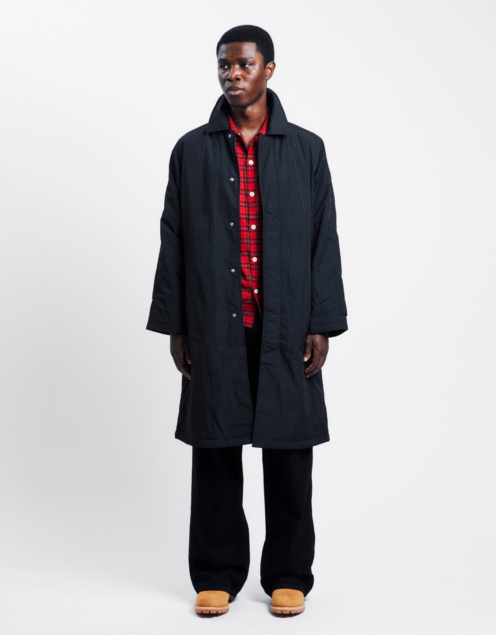 ジャケット・アウター Sunflower Relaxed Nylon Coat - Black 50 Sunflower - Relaxed Nylon Coat Black – STRØM