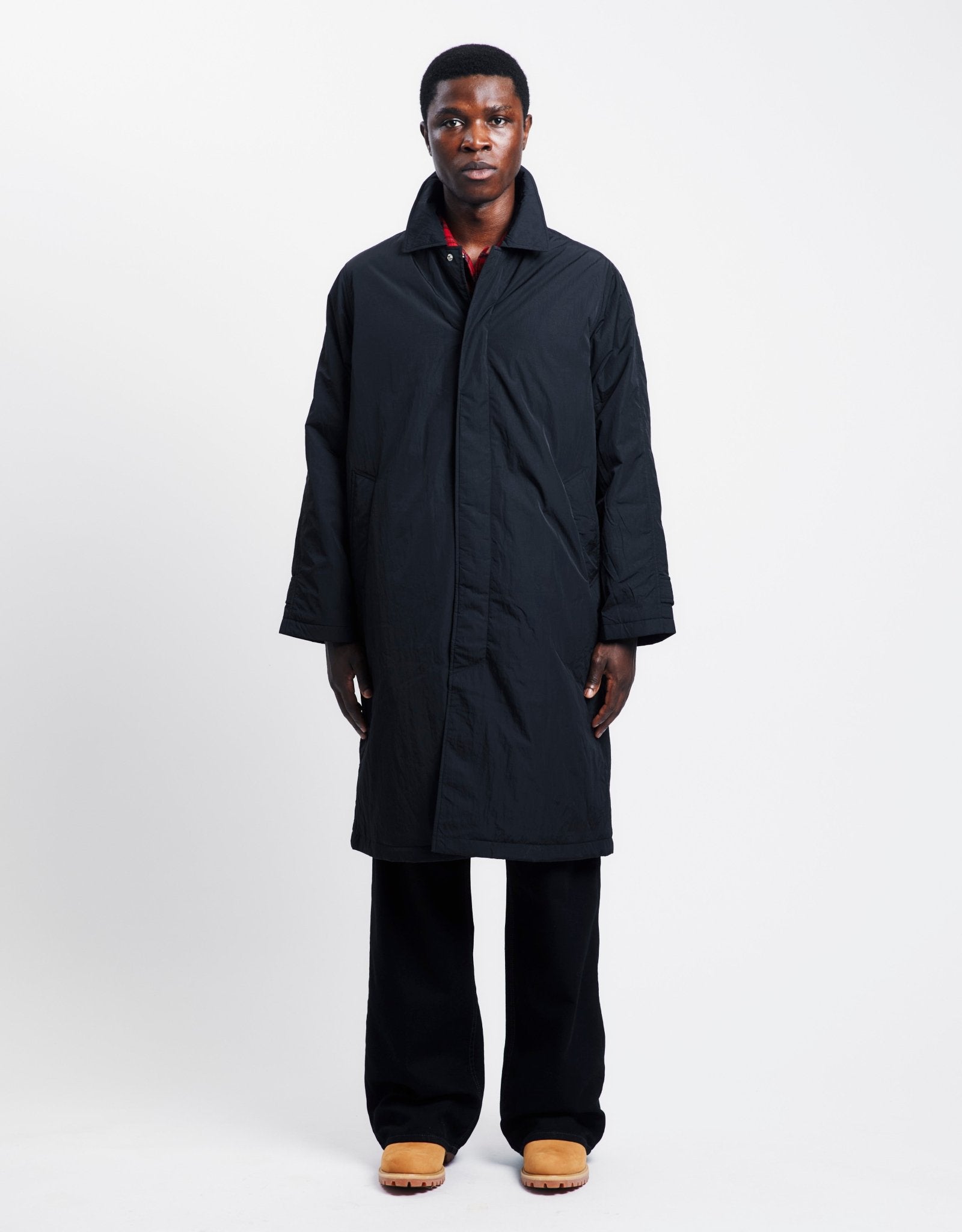 ジャケット・アウター Sunflower Relaxed Nylon Coat - Black 50 Sunflower - Relaxed Nylon Coat Black – STRØM