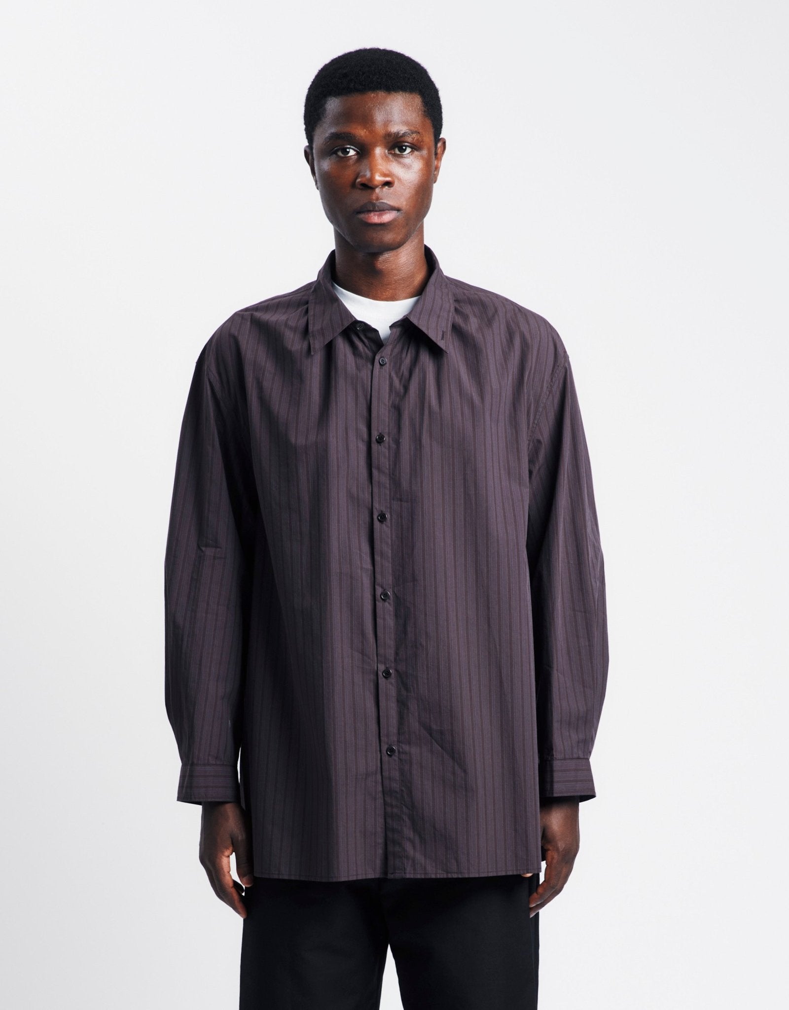 Amomento Stripe Shirring Oversized Shirts | Rezet Store