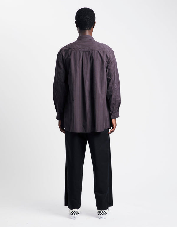 Amomento Stripe Shirring Oversized Shirts | Rezet Store