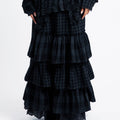 OPEN YY Rolled Waist Tiered Skirt | Rezet Store