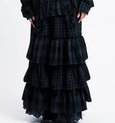 OPEN YY Rolled Waist Tiered Skirt | Rezet Store
