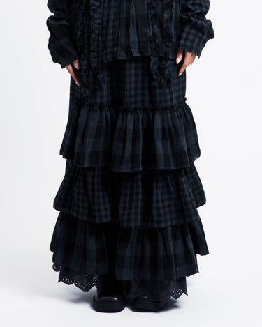 OPEN YY Rolled Waist Tiered Skirt | Rezet Store