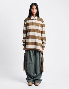 OPEN YY Stripe Trim Rugby Shirt | Rezet Store